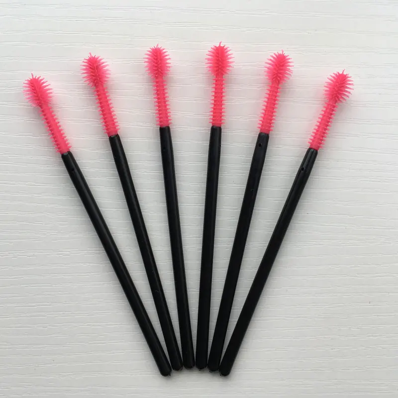 200pcs Silicone Mascara Wands Disposable Micro Eyelashes Extension