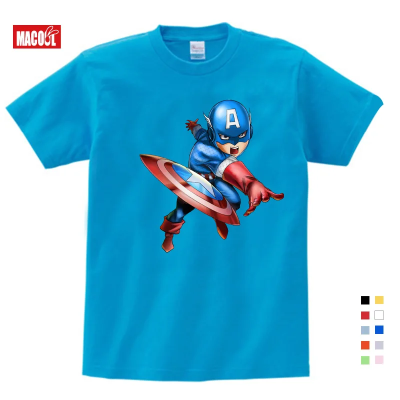 Comic Super Hero Boy TShirt Superman Batman Captain America Movie Men Cosplay Girls T-Shirts Superhero Tee Free shipping