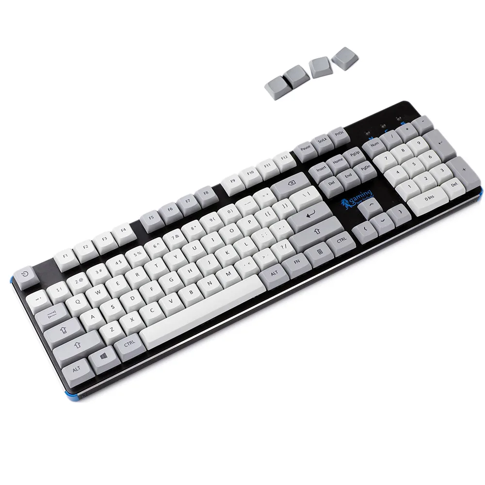 Новое поступление XDA 61 87 108 ANSI Lotus Music Keyset Dye-sub Keycaps для MX Mechanical Keyboard filco - Цвет: Gray 108