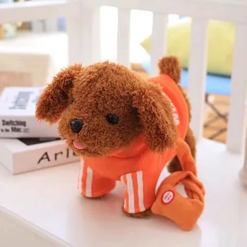 

Robot Dog Electronic Dog Toys Plush Pet Teddy Toy Walk Bark Singing Songs Leash Teddy USB Charge Toys For Children Birthday Gift