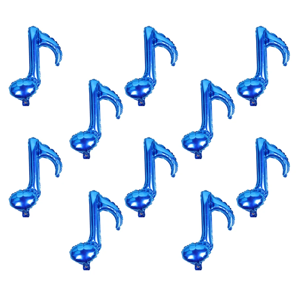 10 Pieces Novelty Single Musical Note Foil Balloon Concert Wedding Party Prom Decorations