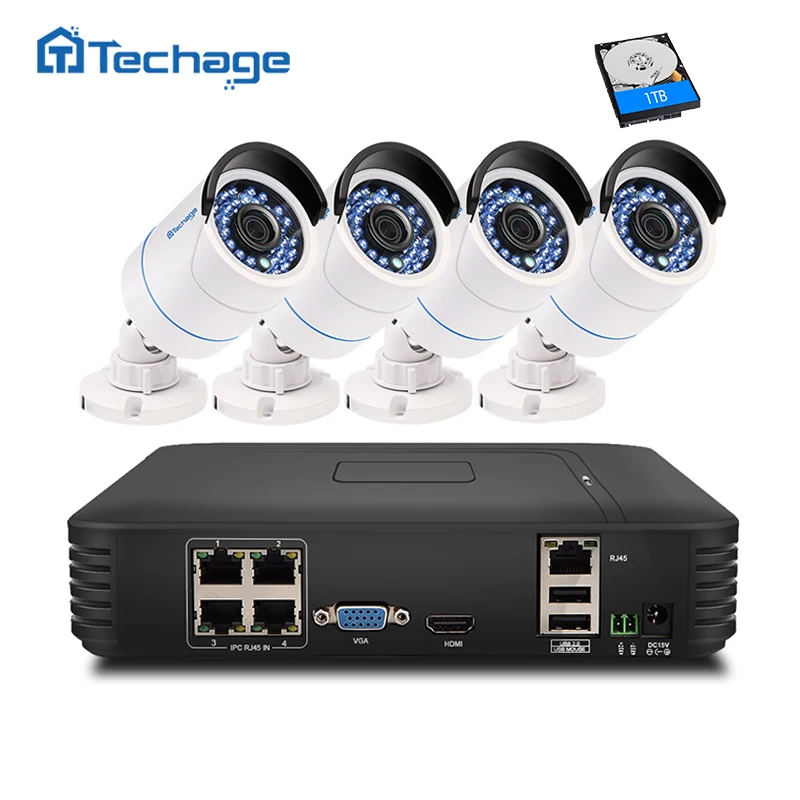 bilder für Techage 4CH 1080 P POE NVR CCTV Überwachung Security Camera System Kit Im Freien Wasserdichte IR Nachtsicht APP Remote View Set bilder für Techage 4CH 1080 P POE NVR CCTV Überwachung Security Camera System Kit Im Freien Wasserdichte IR Nachtsicht APP Remote View Set