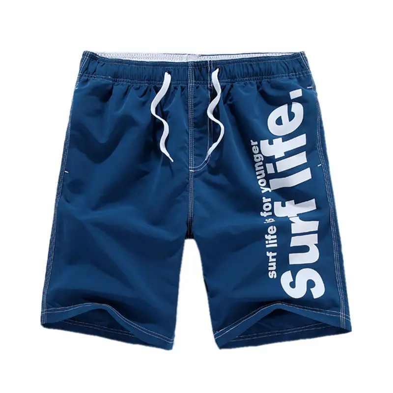 2019 New Shorts Men Hot Sale Casual Letter Printed Beach Polyester Brand Clothing Plus Size L-5XL 7Colors | Мужская одежда