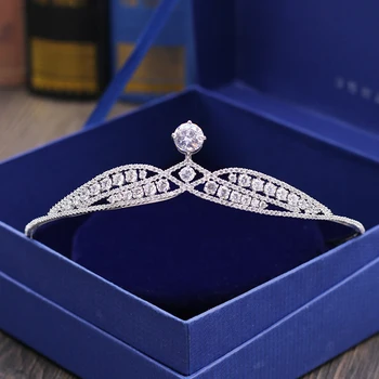 

Trendy Women's Jewelry head jewelry Made Cubic zircon hair pin for women Pageant Prom acessorios para cabelo beauty crown H-007