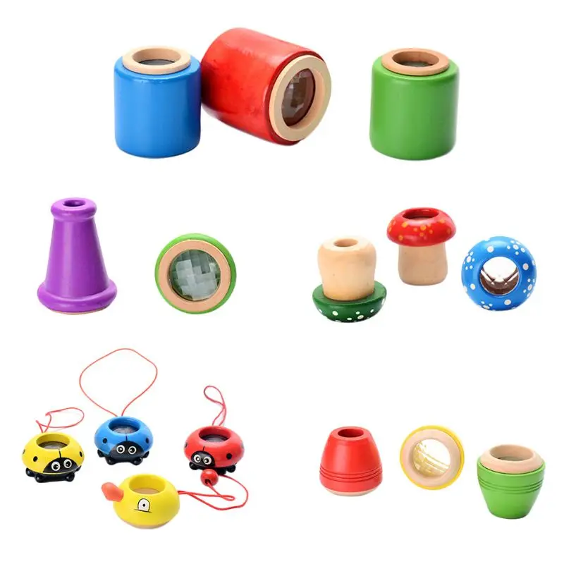

Fun Wooden Children Toy Bee Eye Effect Cartoon Kaleidoscope Multi Prism Baby Cute Toys