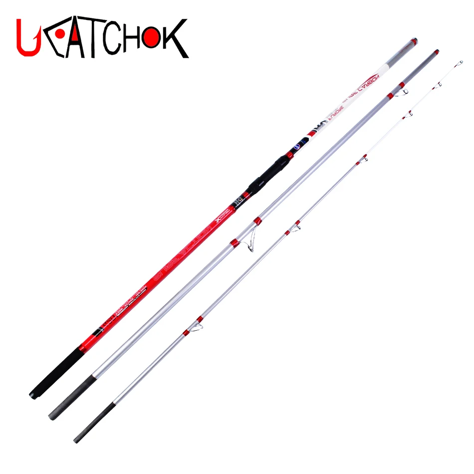 

4.2M Max. 350g Superhard surf long casting rod pure high carbon fiber beach long distance throwing 3sections far shot fish rods
