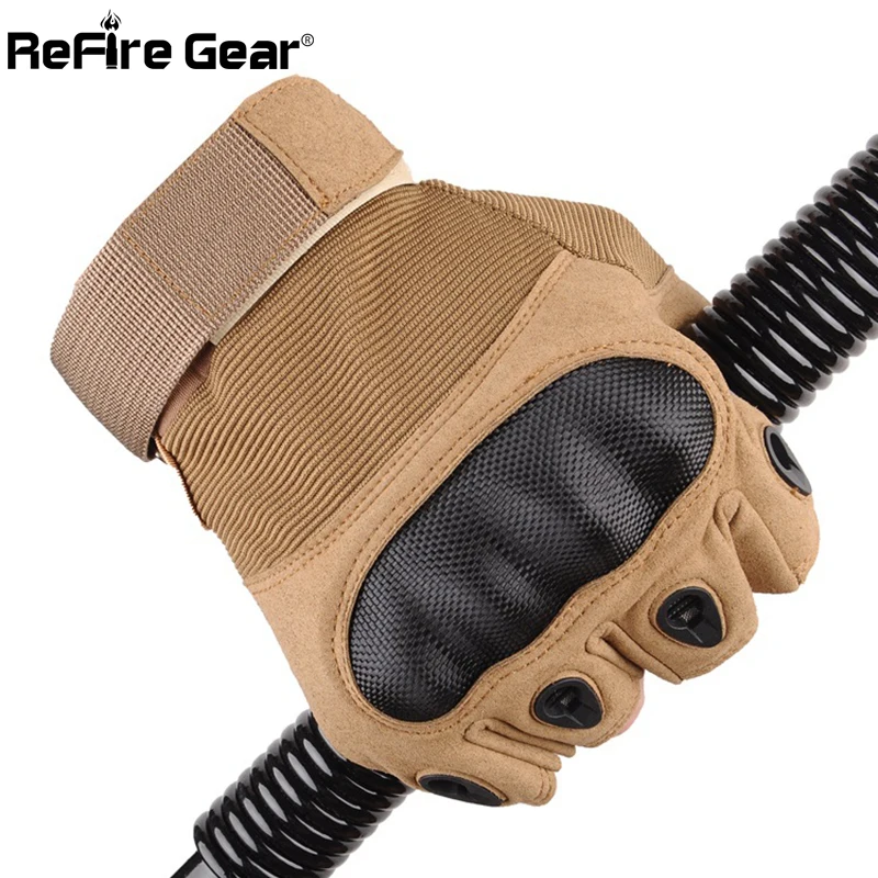 Перчатки ReFire Gear SWAT мужские боевые митенки без пальцев из углеродного волокна