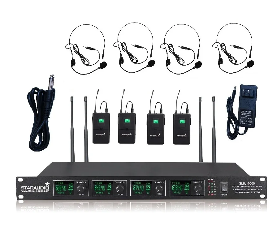 4CH VHF handheld&headset Mic 