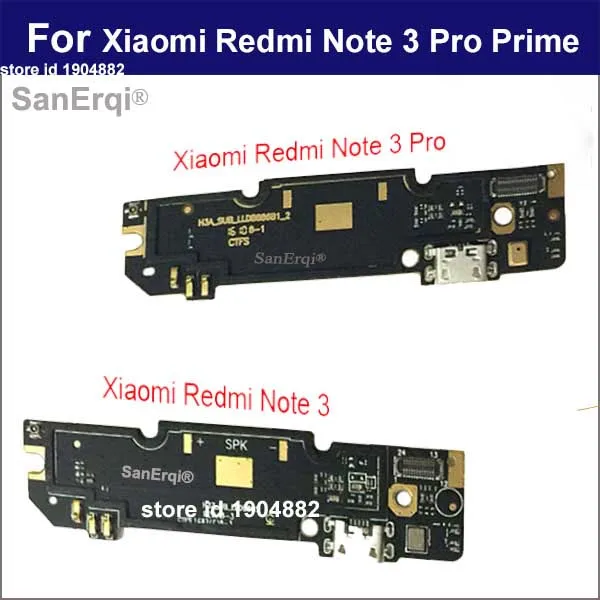 

SanErqi For Xiaomi Redmi Note 3 USB Charging Port Module Flex Cable Connector Dock Microphone Board Note 3 3Pro Prime