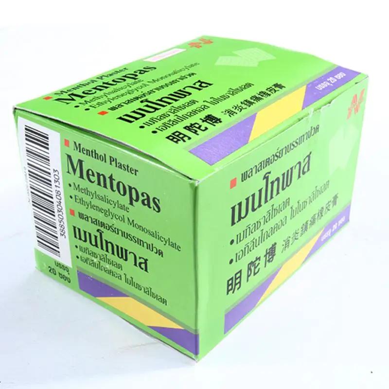 

100pcs Thailand Mentopas Inflammatory Pain Relief Plaster For Neck / Muscle Aches Pain Relief Muscular Fatigue Arthritis