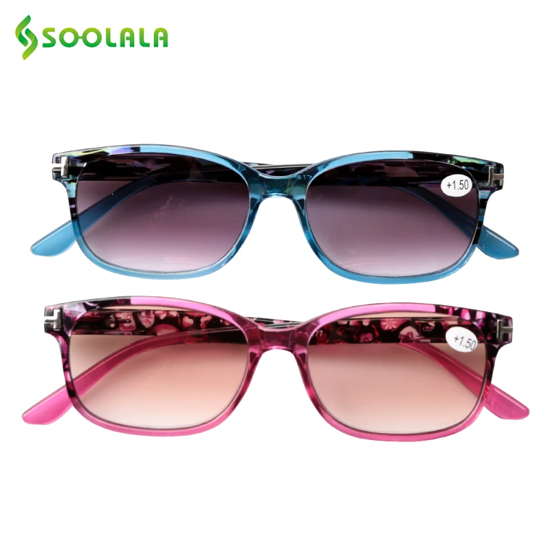 SOOLALA Sunglasses Reading Glasses Women Men Magnifier Diopter