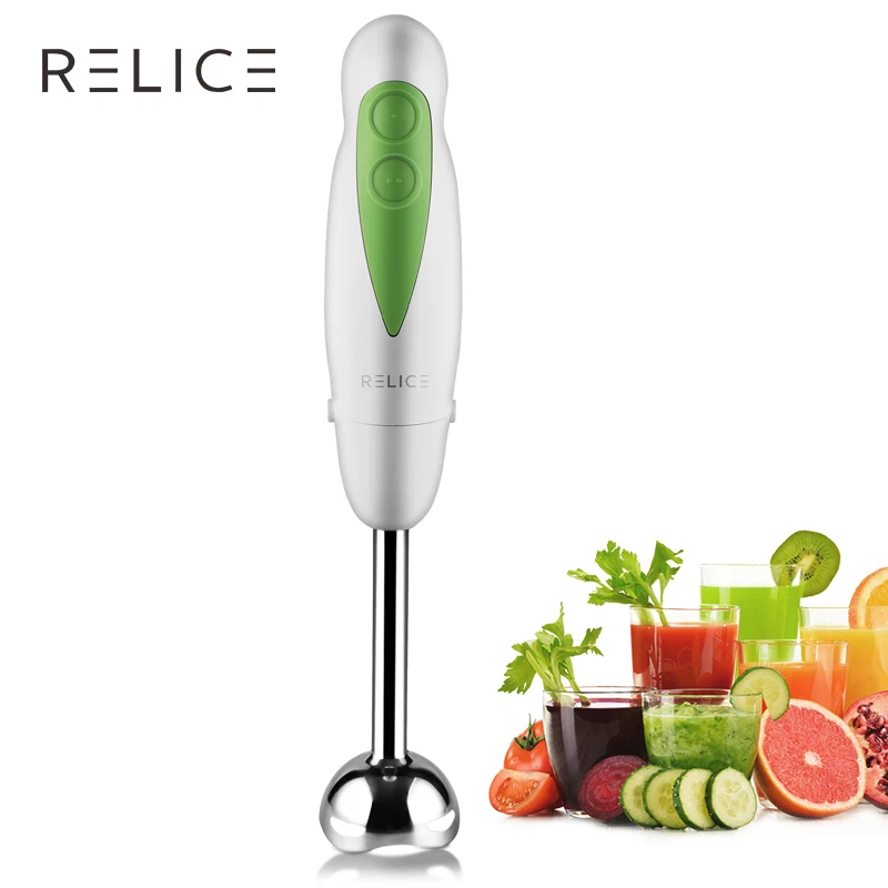 RELICE Electric Handheld Blender Two Gears Push Button Fruit Vegetable Blenders Multi Functional Kitchen Immersion Hand Mixer RELICE Electric Handheld Blender Two Gears Push Button Fruit Vegetable Blenders Multi Functional Kitchen Immersion Hand Mixer