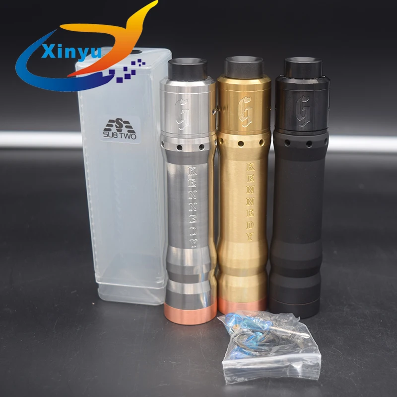 

NEWEST Kennedy 25 Kit Vindicator Mech Mod Kit 18650 20700 21700 Battery 26mm diamater brass Vaporizer Mod with 528 GOON 25 RDA