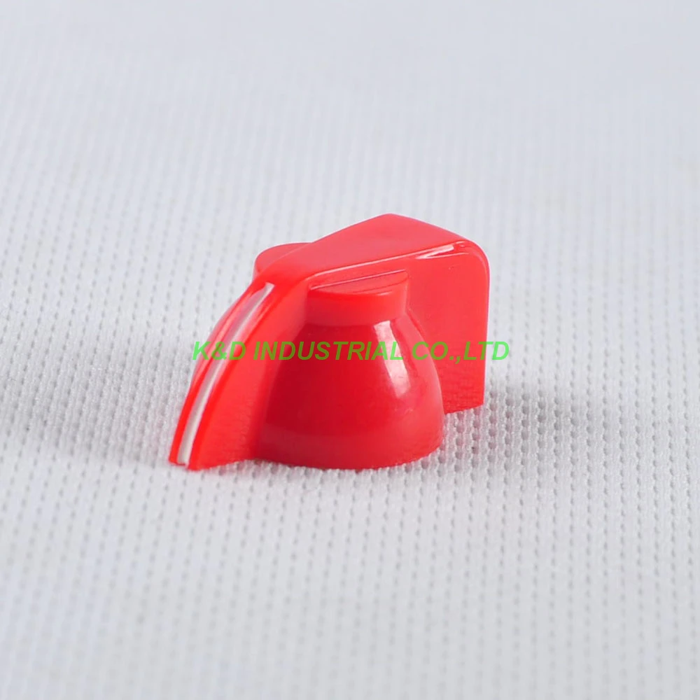 

10pcs Colorful Rotary Volume Red Control Vintage Plastic Knob 32x14mm for 6.35mm Shaft