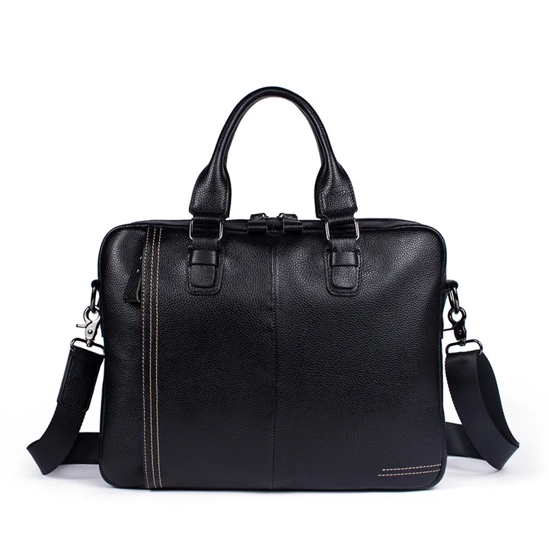 

High Quality Leather Man Messenger Bag Men's Briefcase Bag Brand Business Leather Tote Laptop Bag Male Black Shoulder Bags