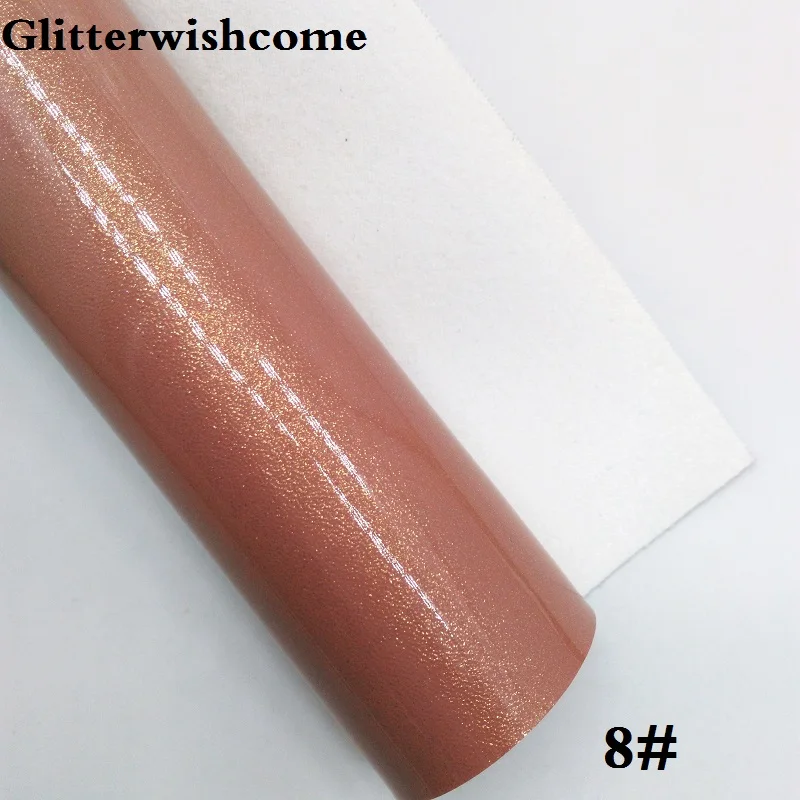 Glitterwishcome 21X29 см A4 размер винил для бантов гладкая блестящая кожа Fabirc искусственная кожа листы для бантов, GM224A - Цвет: 8