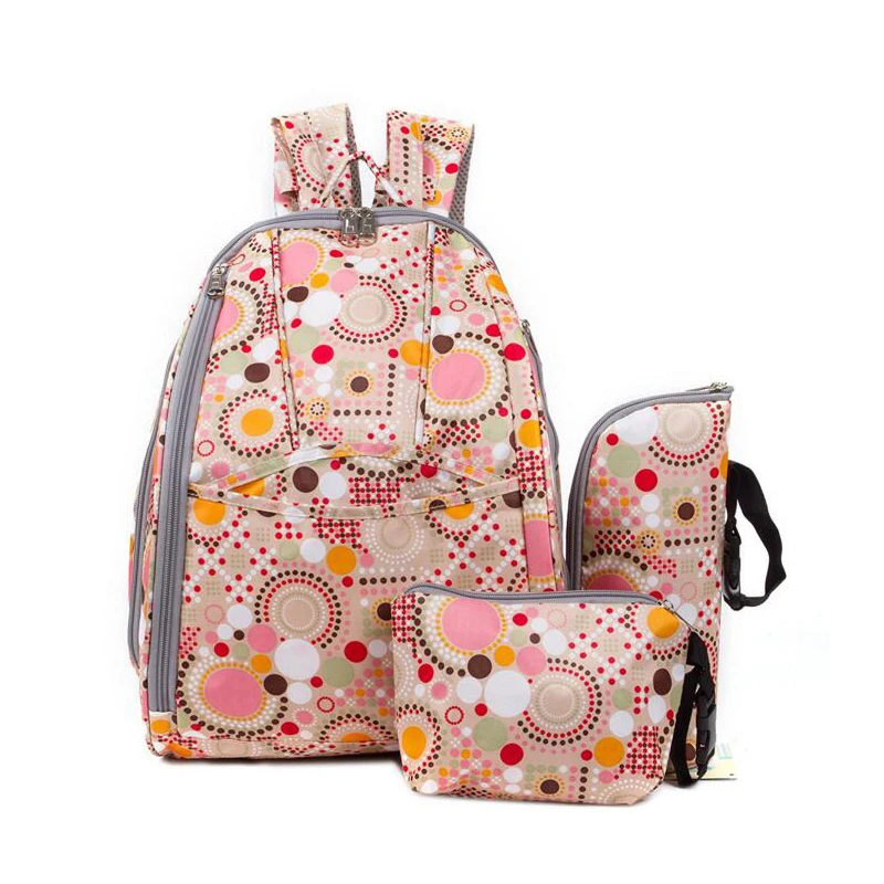 

3 sets of pregnant women's bag multi-function large-capacity backpack 2019 new printed shoulder mummy diaper bag