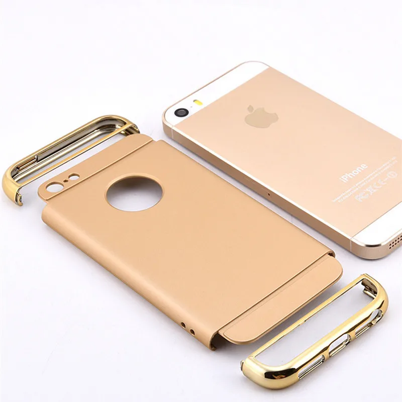 Роскошный Твердый комбинированный чехол 3 в 1 для Apple iphone 5 SE 360 полная защита