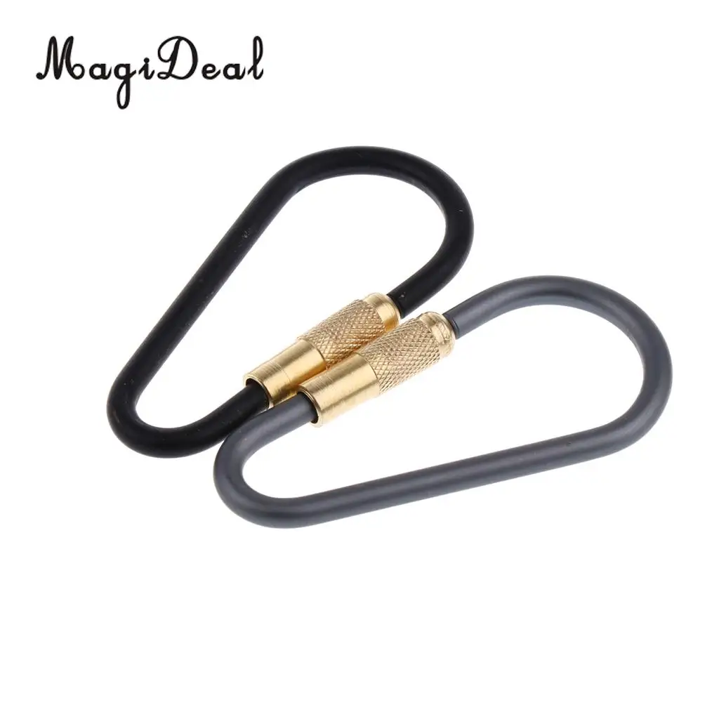 MagiDeal 4Pcs Carabiner Hook Aluminum Alloy Karabiner Clip D-type Buckle Mini-biners