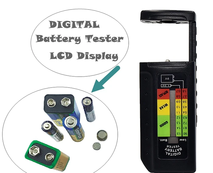 

MS-228(4) Universal Battery Checker Tester for1.5V AA AAA 9V 6F22, Retail and wholesale.digital battery tester.