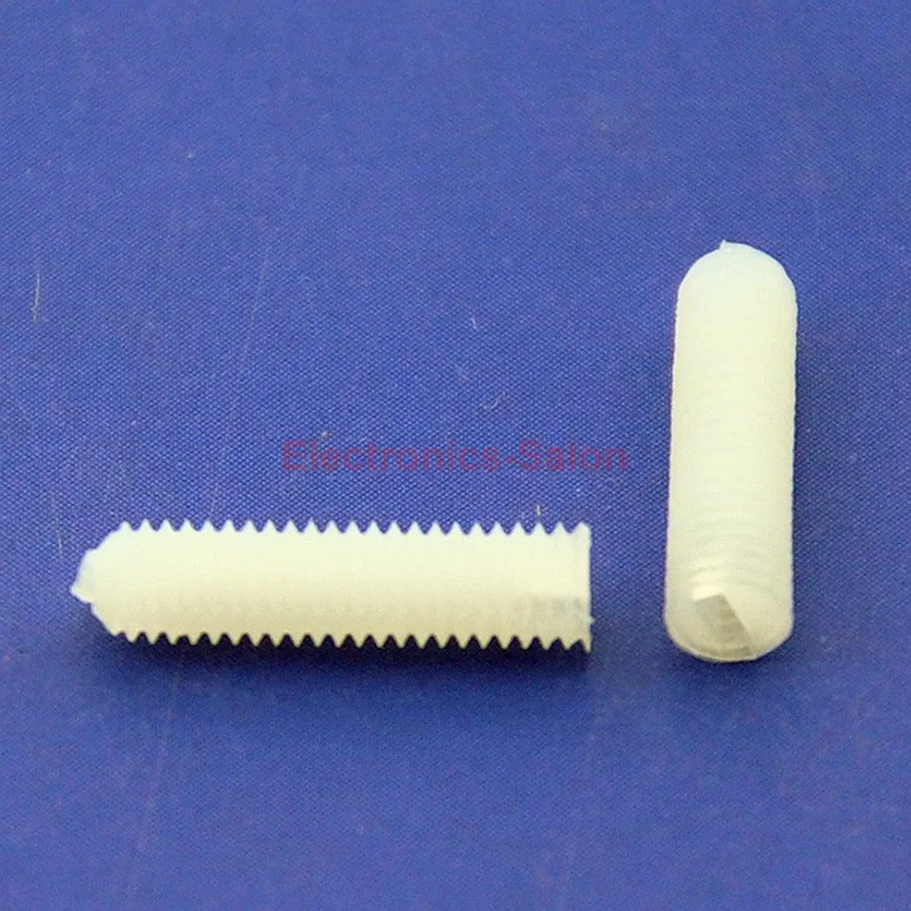 

( 50 pcs/lot ) Nylon 12mm M3 Slotted Socket Grub Screw.