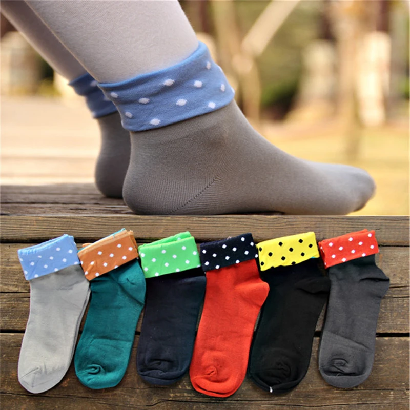 Горячая распродажа! Носки женские хлопок 5 пар/лот осень-зима сплошной цвет хлопок носки женские и дамские сумасшедшие носки