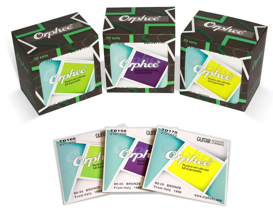 Аксессуары для гитары orphee TD170 ФОСФОРНЫЕ медные НАРОДНЫЕ/акустические гитарные