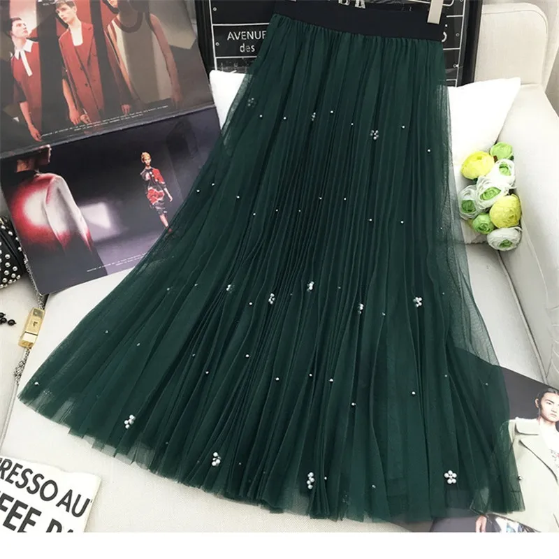 The new 2017 nail bead gauze han edition pleated skirts the new render of bitter fleabane bitter fleabane skirt of the skirts The new 2017 nail bead gauze han edition pleated skirts the new render of bitter fleabane bitter fleabane skirt of the skirts