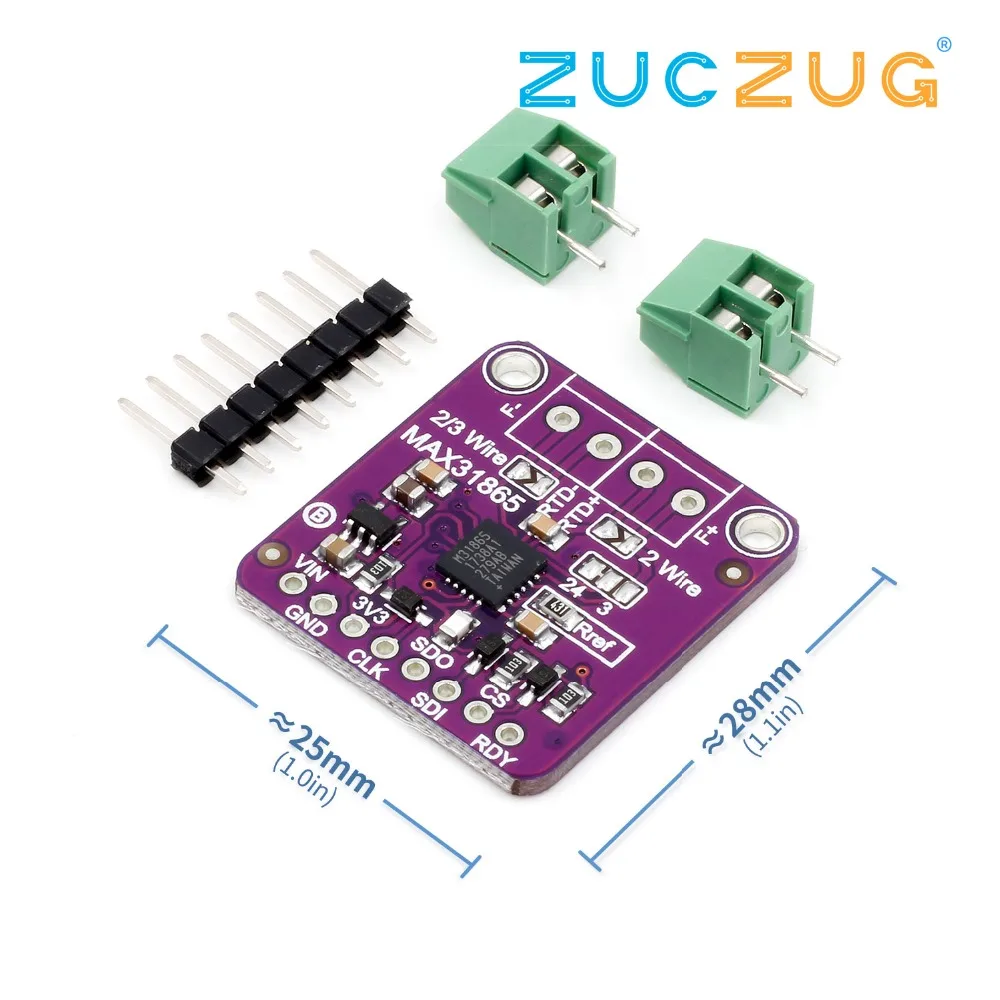 

31865 MAX31865 RTD platinum resistance temperature detector module PT100 to PT1000