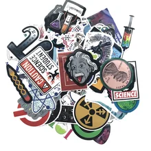 51 шт., новинка, наклейки для улицы, научная лаборатория, для ноутбука, скейтборд, багаж, Стайлинг автомобиля, велосипед, каракули, наклейки, крутые, водонепроницаемые