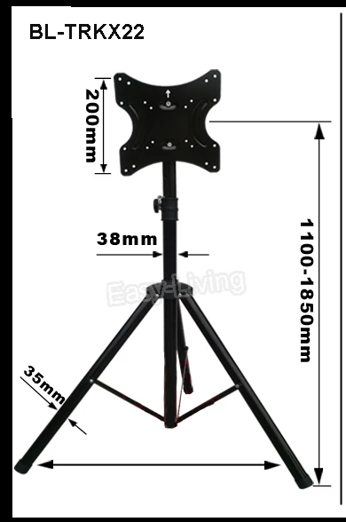 1"-40"/5" подвижное крепление для ЖК-телевизора, подставка для дисплея, штатив для телевизора с полным движением, складная напольная стойка, Макс. VESA 200*200 мм, загрузка 50 кг - Цвет: BLTRKX22