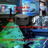 RPLIDAR A2 lidar and EAI YDLIDAR G4 lidar  multi-touch screen animation large-screen interactive system Wall ground interaction 2