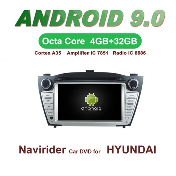 

OTOJETA Car GPS Android 9.0 Radio For HYUNDAI TUCSON ix35 DVD Bluetooth Navigation stereo Capacitive screen Support Mirror Link