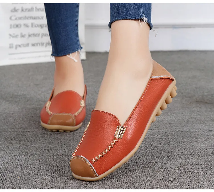 AH 3592 New Spring Autumn Genuine Women Flats Shoes - 15