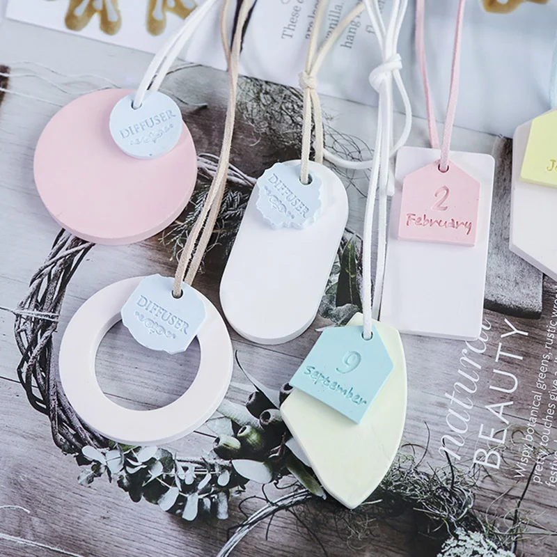 

6 Cavities Aromatherapy Wax Silicone Molds DIY Gypsum Plaster Silicon Mould Oval Round Different Shapes Wax Mold