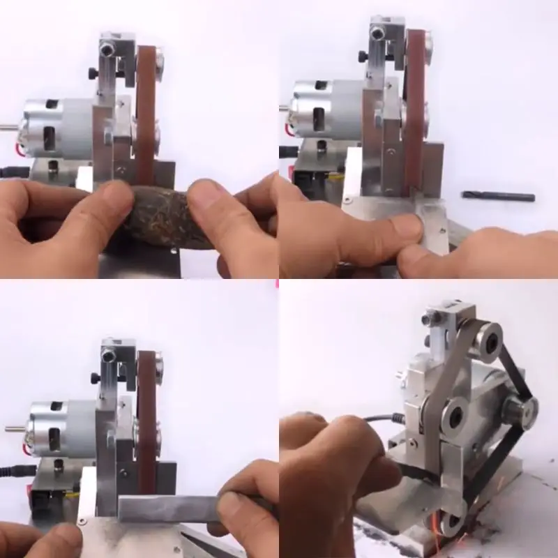 220-240 В многофункциональный мини электрический ленточный шлифовальный станок электрический шлифовальный станок DIY шлифовальная полировальная машинка резец кромки точилка