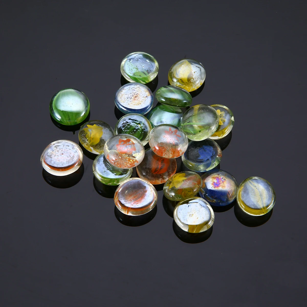 1 Set Mixed Color Mosaic Glass Bead 100g/20pcs Gems Tiles DIY Craft Ornament for Decorating  Vase Flower Pots Aquarium