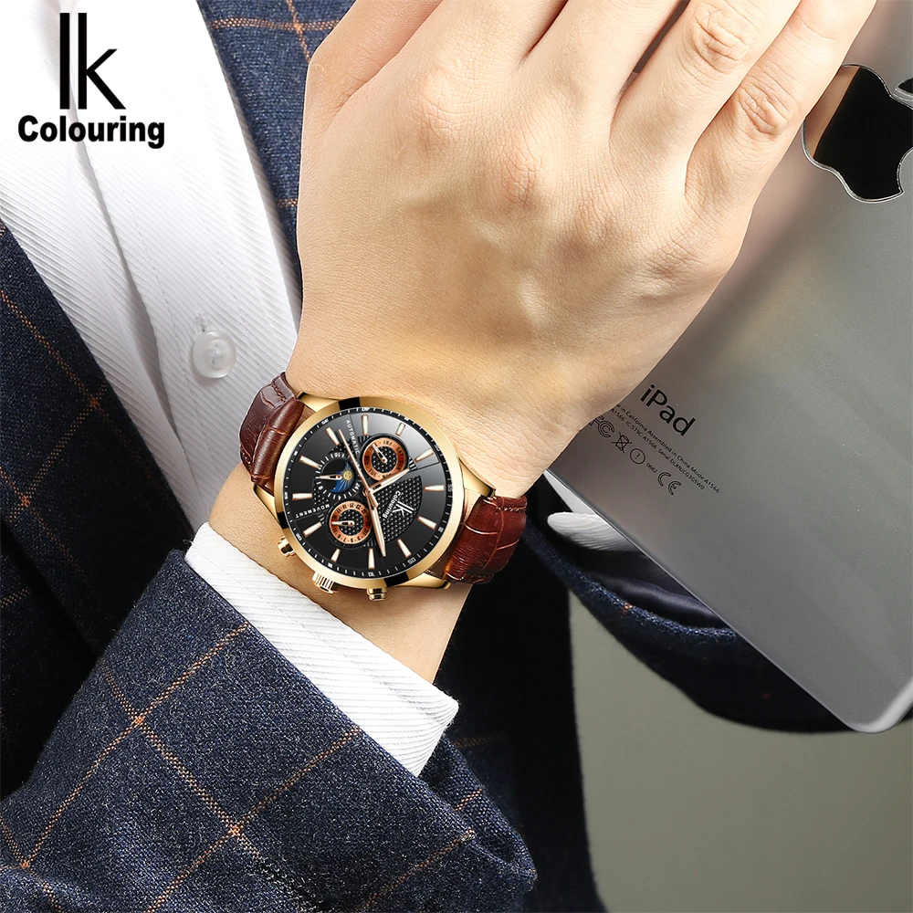 Ik ووتش الرجال التلقائي الجوف الميكانيكية ووتش الرجال الطلاب الأزياء الأعمال ووتش مضيئة للماء