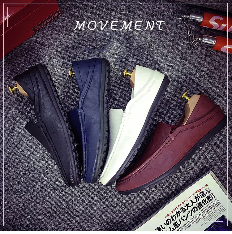 Size 36-44- Men's Shoes- Fashion Brand Men's Love Shoes- Spring Autumn- Soft Shoes Men's Leather -Walking Shoes- Leisure Driving Men's Flats