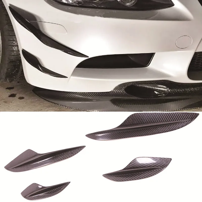 

K Style Carbon fiber Front Spoiler Splitter Canard 4pcs/Set Fit For BMW E90 E92 E93 M3