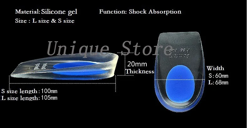 Подарок для женщин, силиконовая гелевая стелька для пятки, амортизирующая Подушка, achilles spur pain inserts, массажные коврики для увеличения роста