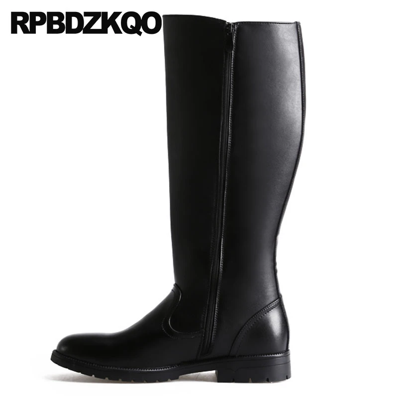 Men's knee high zipper boots Clearance