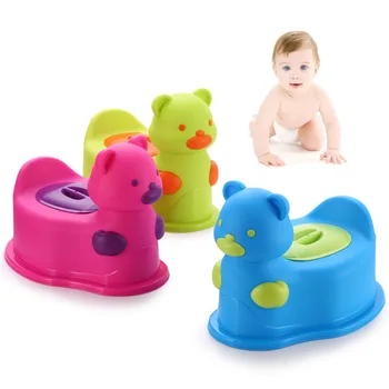

Blue Green Red Potty Chair Cute Bear Multifunctional Baby Potty Kids Toilet Chair With Wheel Portable Potty Baby Jordan Toy Car