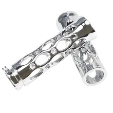 Nuevo 2x chrome universal cnc aluminio 1 “25mm apretones de manillar de moto de la motocicleta motocross apretones de manillar para harley honda ktm