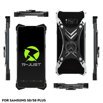 

Coque For SamsungS8 Case Luxury Soul Calibur Aluminum Metal With Frame Ring bracket Protective Case Cover S8+ Plus Bumper