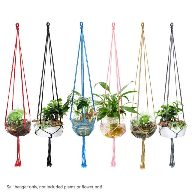 90cm Pot Hanging Rope Cotton Rope Colorful Plant Flower Pot Hanging