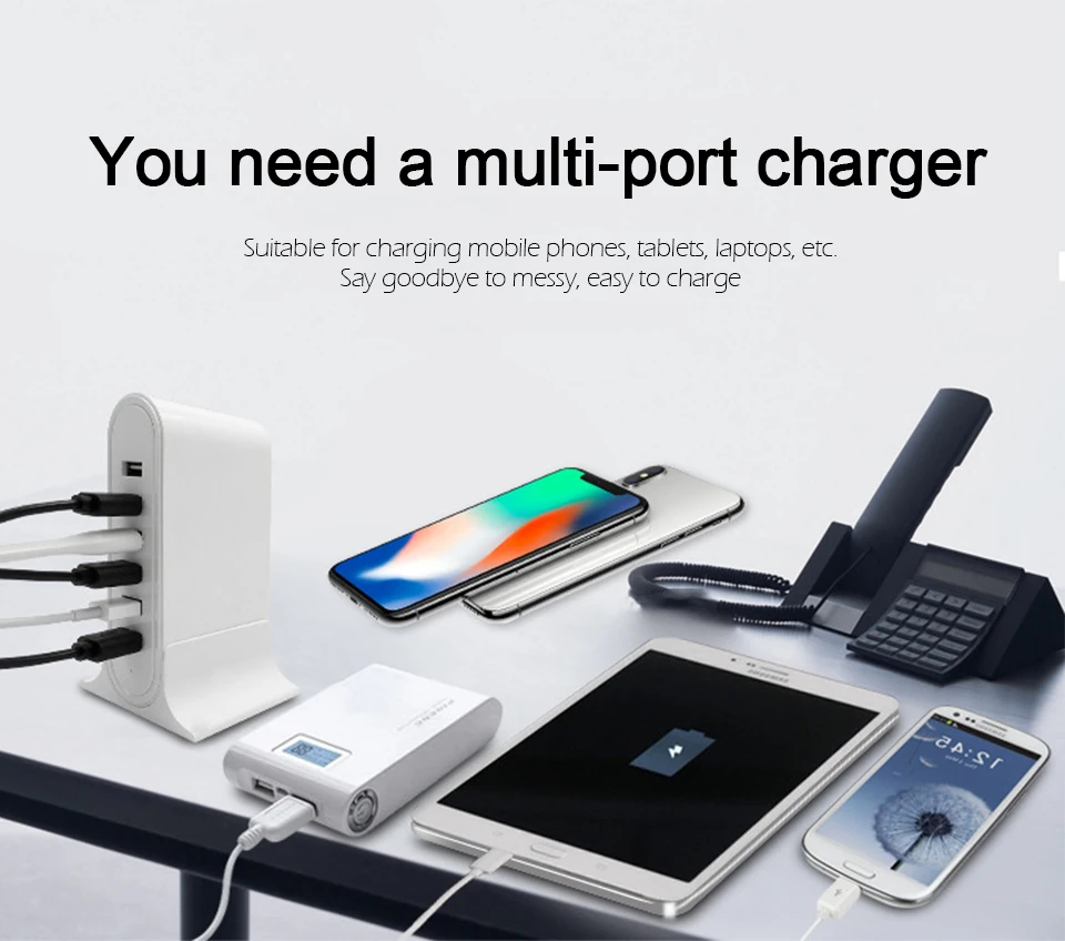 6USB Chargers 5V6A Mobile Phone Charging Socket Travel Wall Power Adapter Universal 6Ports EU UK US AU To usb Conversion socket (5)