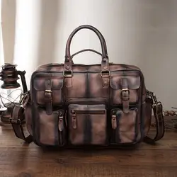 Мужская оригинальная кожаная модная деловая сумка-портфель Мужская Дизайнерская Дорожная сумка для ноутбука t-Case Tote Portfolio Bag 3061