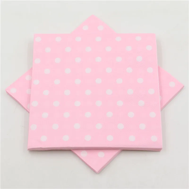 Baby pink Polka Dot Napkin Baby shower & Party Decoration Paper Napkins
