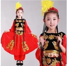 Girls, ethnic minorities new children, Uygur dance costumes, children’s Xinjiang performances